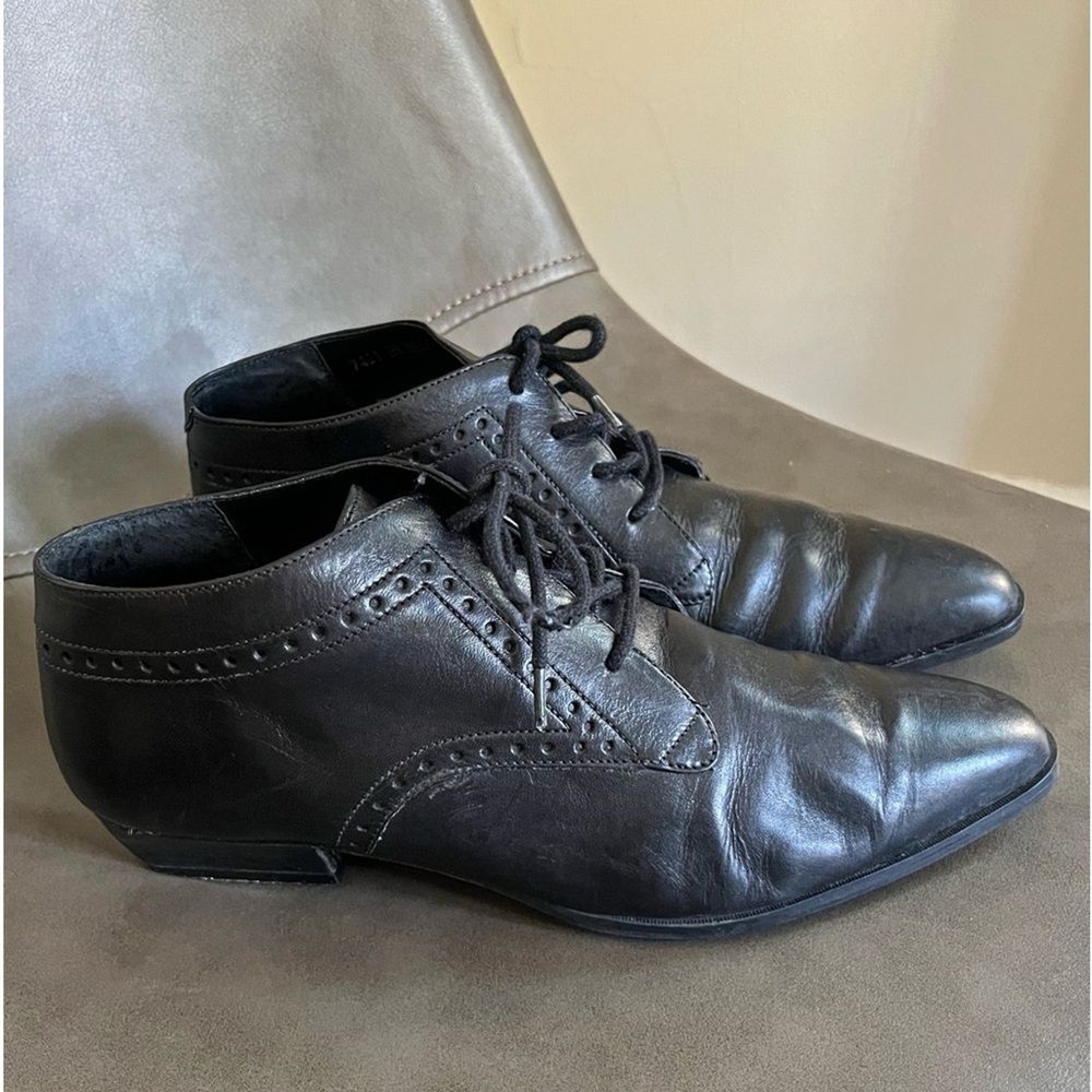 Lauren Sport vintage equestrian oxford pointed toe witchy core ankle booties