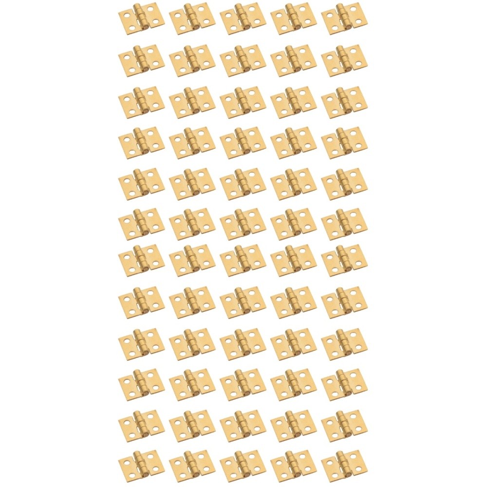 60 Pcs Mini Wooden Box Hinges Micro Jewelry Box Hinges Mini Alloy Hinges