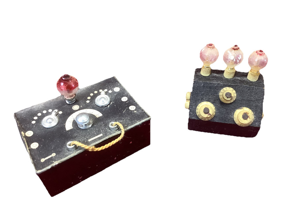 Early WESTERN ELECTRIC ERA Trinket Novelty Radios 101D Tubes & Headphones