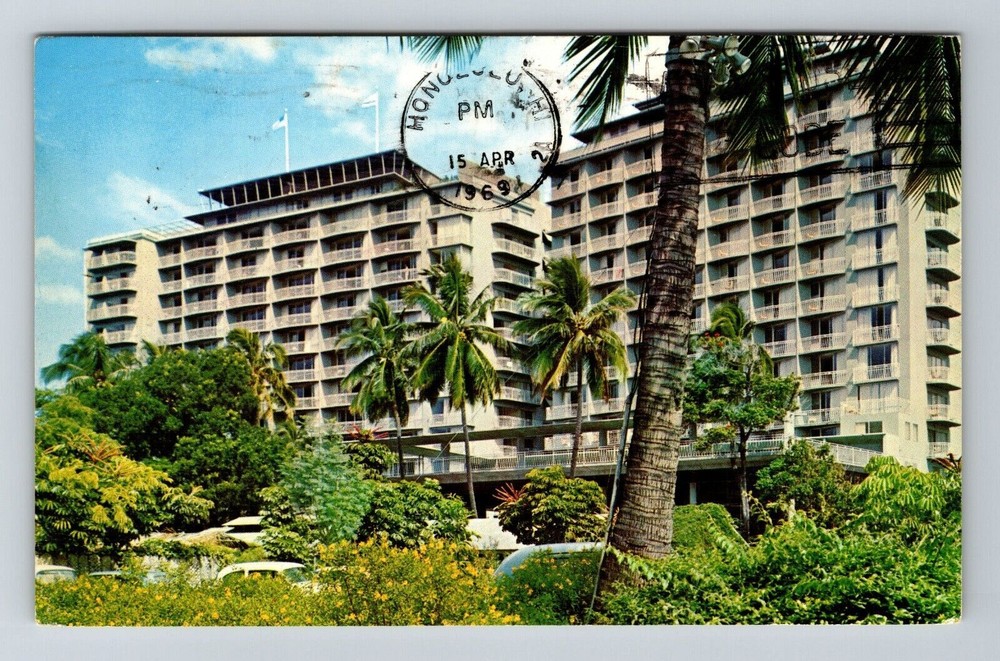 Waikiki HI-Hawaii, The Reef Tower At The Reef Hotel, Outside, Vintage Postcard