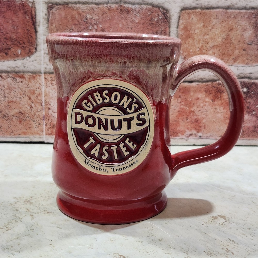 2019 Deneen Pottery Gibson's Tastee Donuts Memphis TN Drip Glaze Coffee Mug – Timeless Ceramic Design for Coffee Enthusiasts
