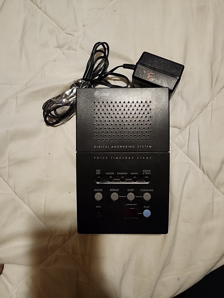 AT&T Digital Answering Machine System 1721 Black 1993