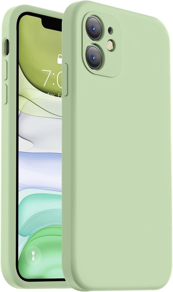 Funda para iPhone 11 con cubierta de teléfono de microfibra de silicona líquida suave antiarañazos