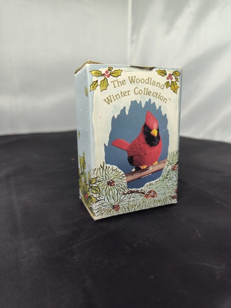 Russ Berrie Cardinal Winter Woodland Collection Porcelain Ornament