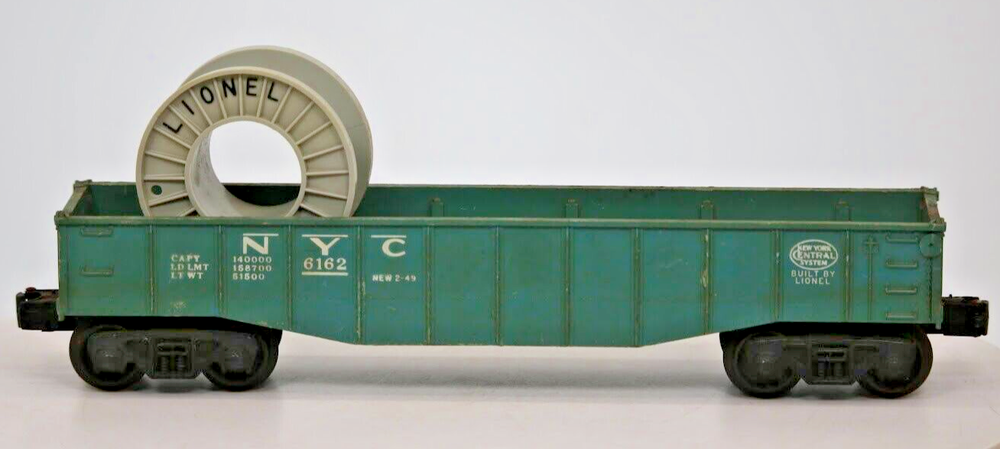 Lionel NYC RAILROAD CAR 6162 NEW YORK CENTRAL w/ Lionel Wire Spool