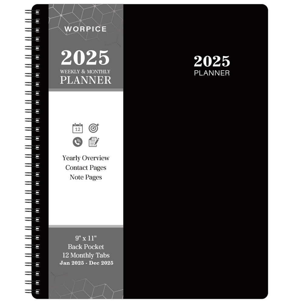 2025 Planner - Weekly and Monthly Planner 2025, 9” × 11”, Planner 2025 from J...