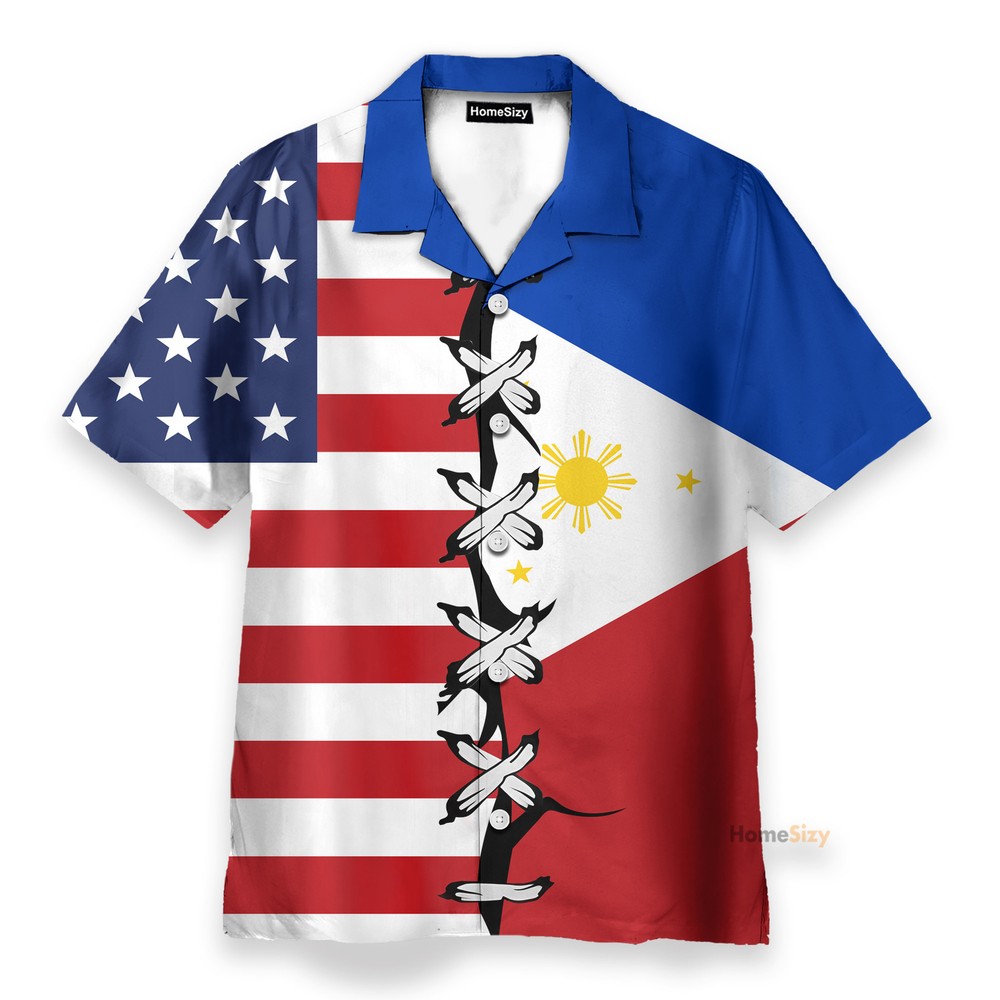 Philippines Root Flag   Hawaiian Shirt