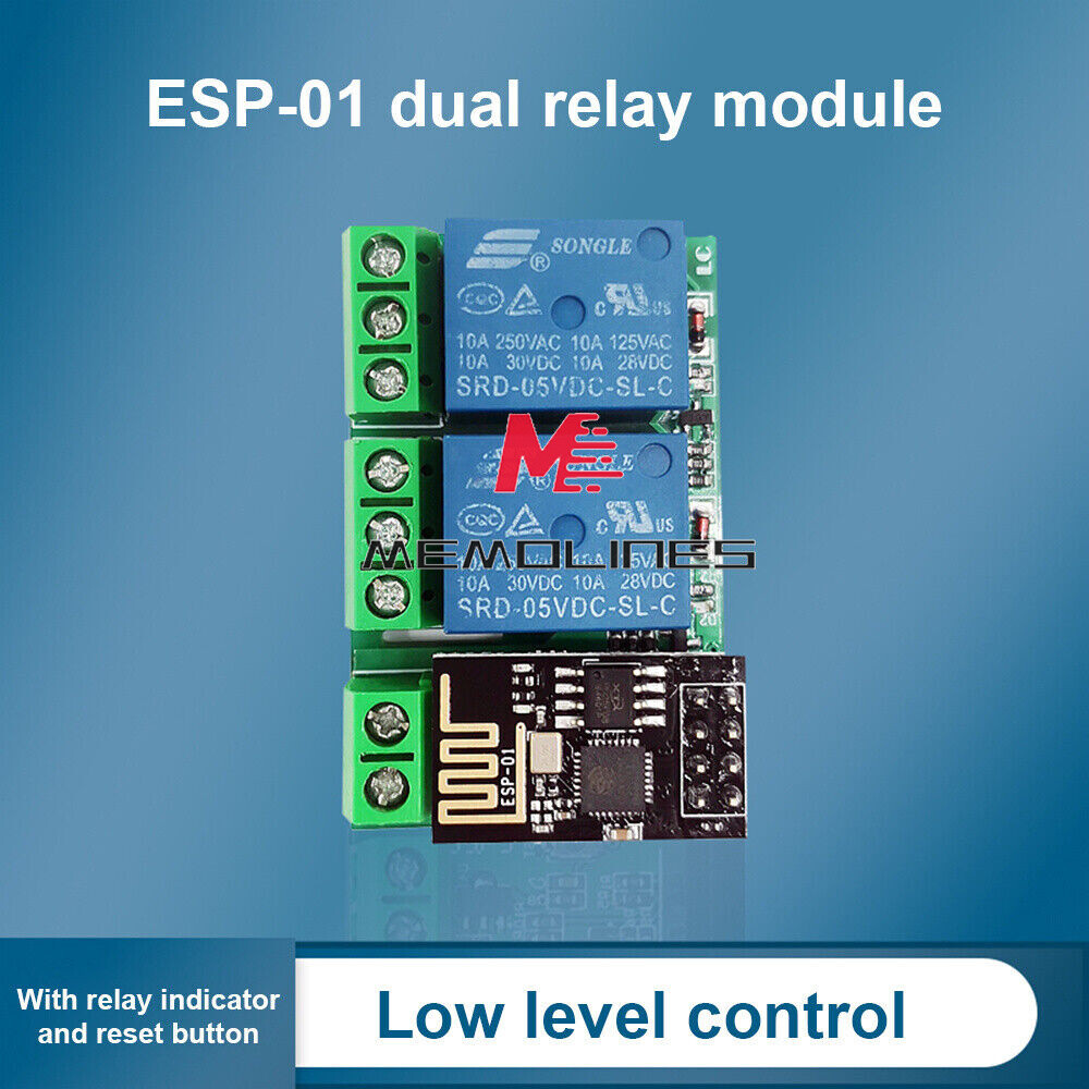ESP8266 ESP-01 DC 5V Doble Canal WIFI Relé Módulo Placa IoT Hogar Inteligente-image