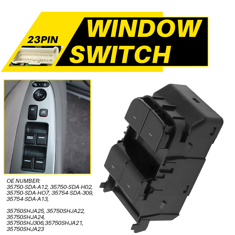 Master Window Control Door Power Switch for 2005-2010 Honda Odyssey Driver Side