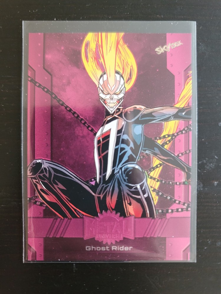 Ghost Rider Skybox Marvel Metal Universe Avengers Pink FX #/75 High Series~