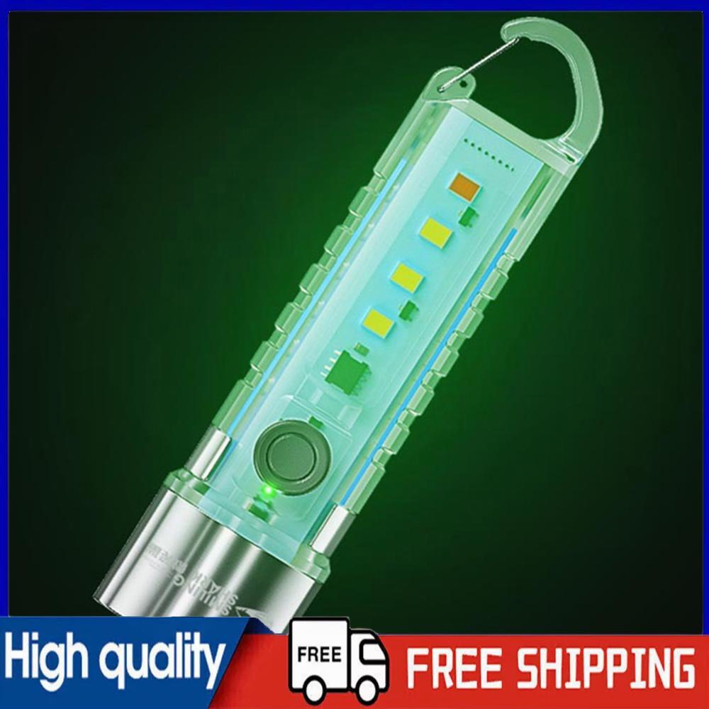 LED SMD Pocket Flashlight Rechargeable Handheld Flashlight with Clip Luminous