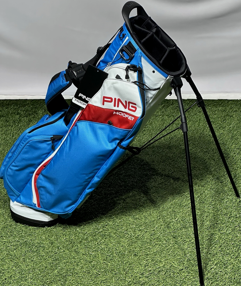 PING 2025 Hoofer 231 5-Way Stand Golf Bag in Blue Red White - New Model