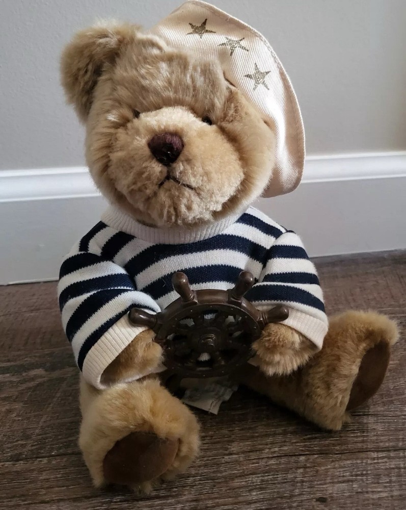 Russ Berrie & Co. Bear Sailor Nautical “Matey” Plush 7.5