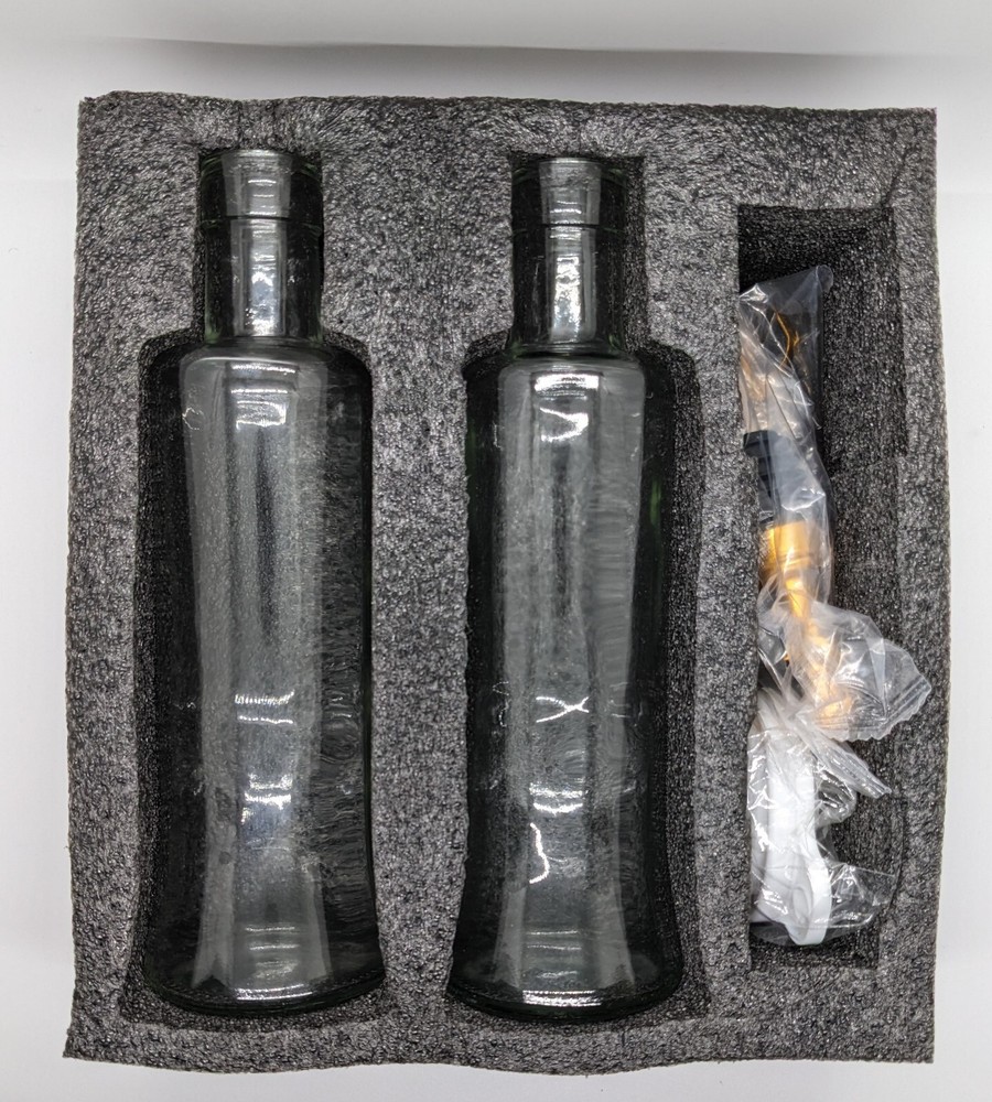 Olive oil/Vinegar, soy sauce, coconut milk, coffee syrup glass bottle dispenser