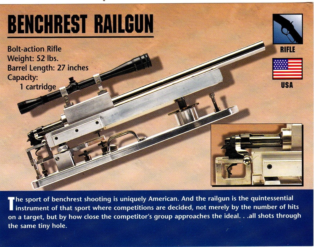 Benchrest Railgun Rifle Classic Firearms Photo Card u