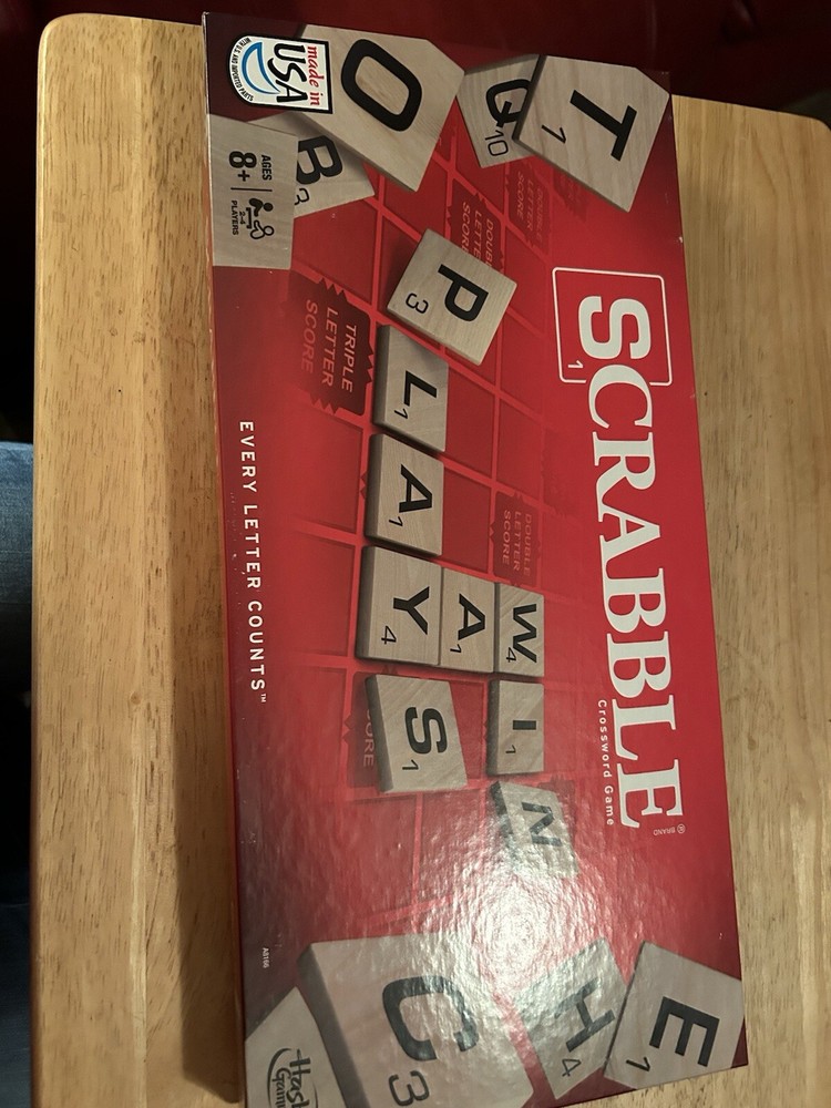 Hasbro Classic Scrabble Board Game - Family Word-Building Fun for 2-4 Players, Ages 8 and Up