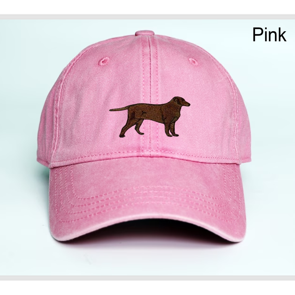 Custom Embroidered Chocolate Labrador Retriever Baseball Cap - Personalized Dog Lover Gift-image