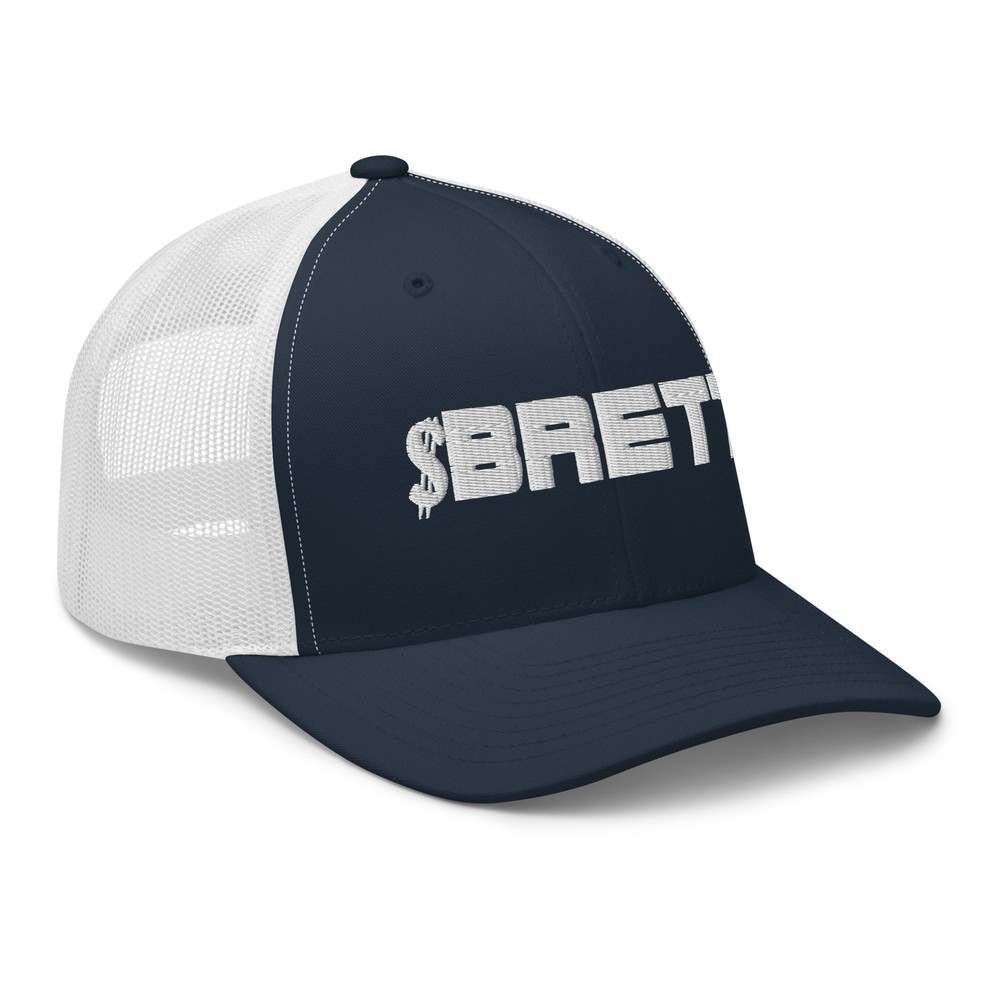 $BRETT (Based) Meme Coin Ticker Cryptocurrency Trucker Cap Snapback Hat-image