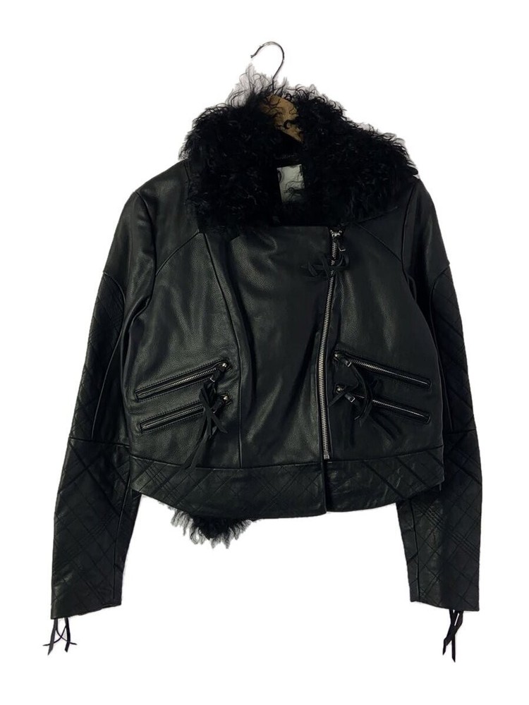 Men's Black Sheepskin Leather Blouson Jacket 1266