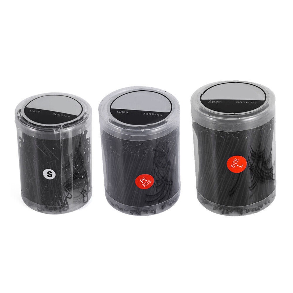 300PCS U-Shaped Black Hair Clips for Stylish Salon Accessories and Secure Hair Grips