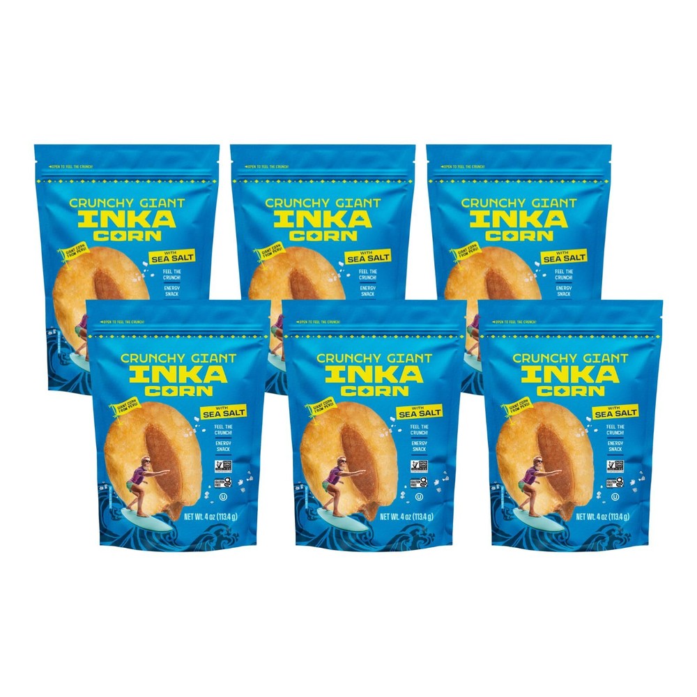 Inka Corn Nuts, Gluten Free Roasted Giant Corn, Original Flavor, 4 Ounce (Pac...
