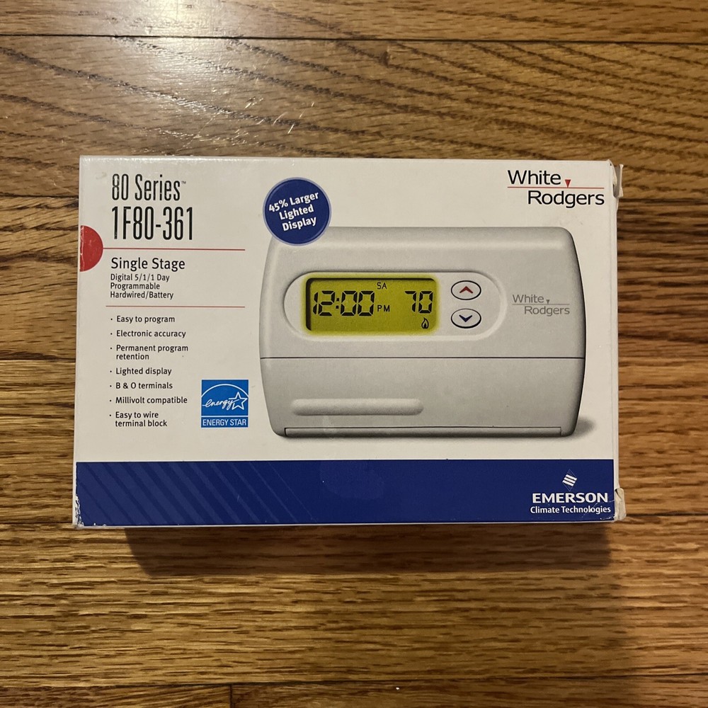 White-Rodgers 1F80-361 Digital 5/1/1 Day Programmable Thermostat