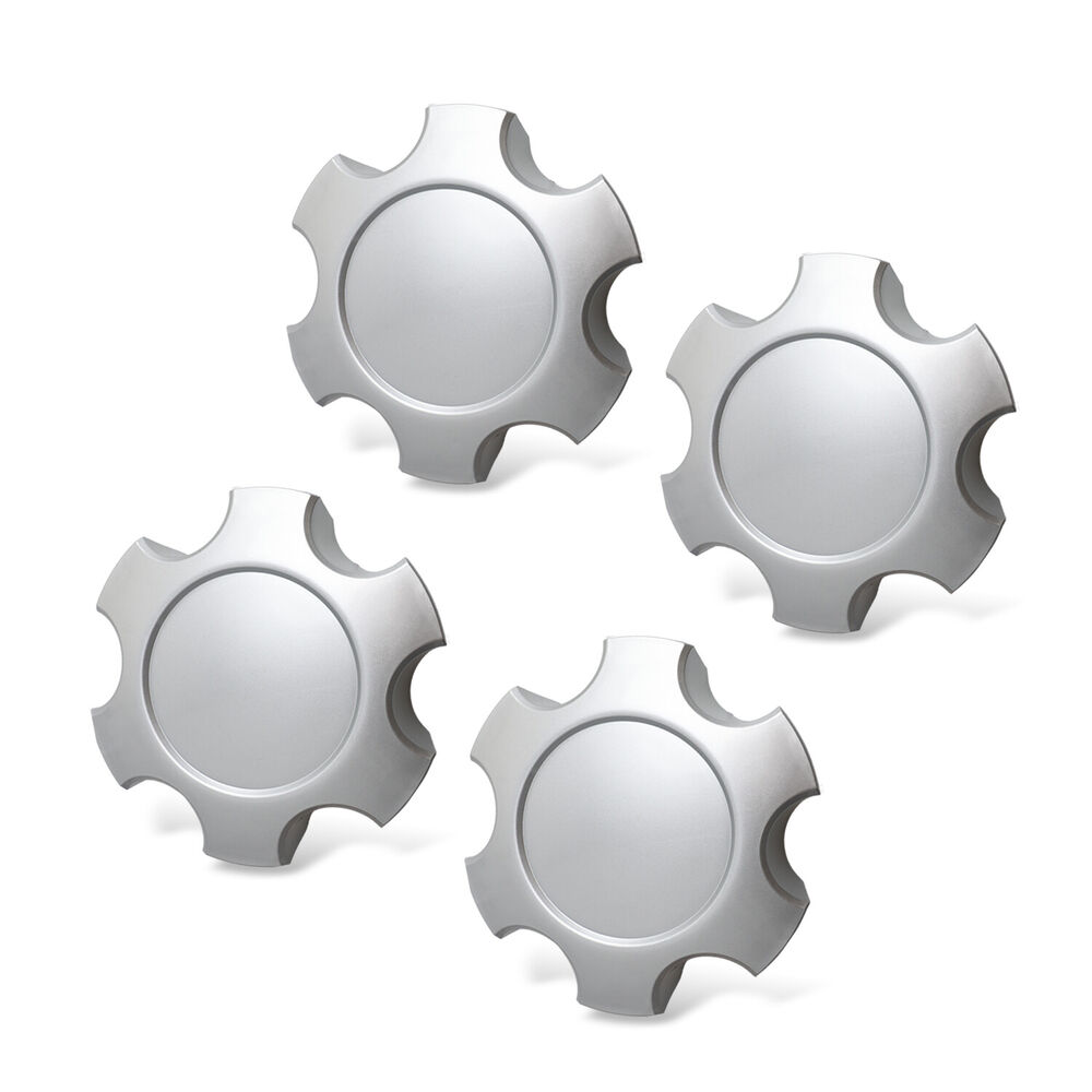 4x Silver Wheels Center Hub Caps for 6 Lugs Tundra Sequoia 17
