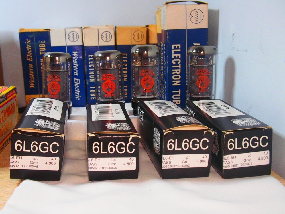 Lot of 10 Tubes: 3x KT-77, 1x 6CA7, 2x GT-EL34LS, 4x 6L6GC(RUSSIA) Test Nos Tv-7