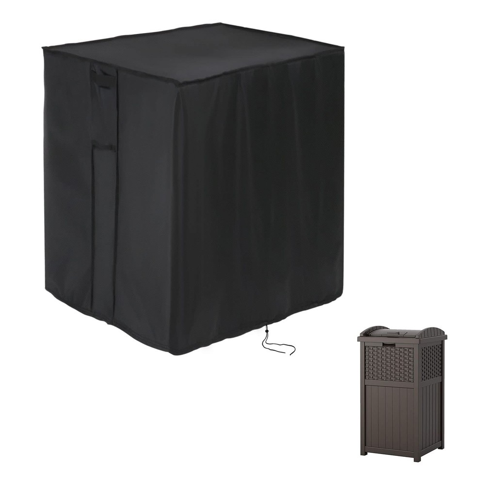 Outdoor Trash Can Cover for Suncast 33 Gallon Hideaway Resin Trash Can,Outsid...