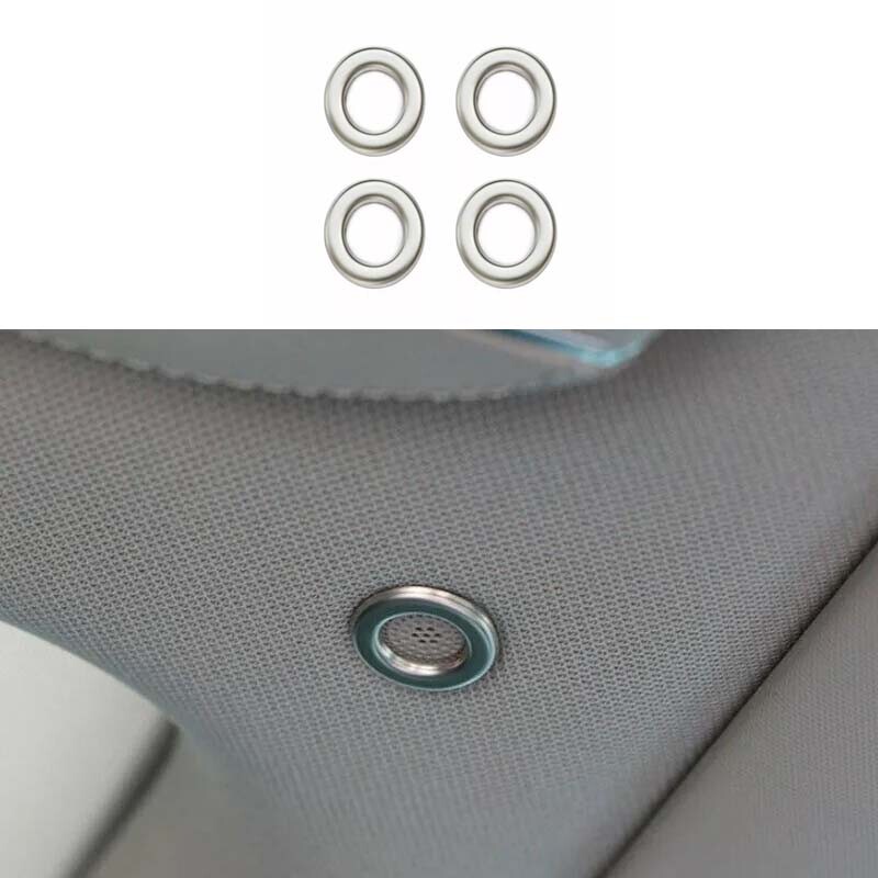 For Benz GLE GLS 2020-2022 Cover Trim Roof Microphone Frame Silver Titanium 4PCS