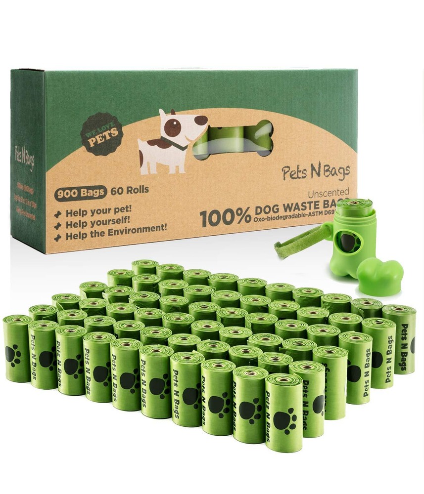 Dog Waste Poop Bags, Dog Bags for Poop, Refill Rolls (60 Rolls / 900 Count, U...