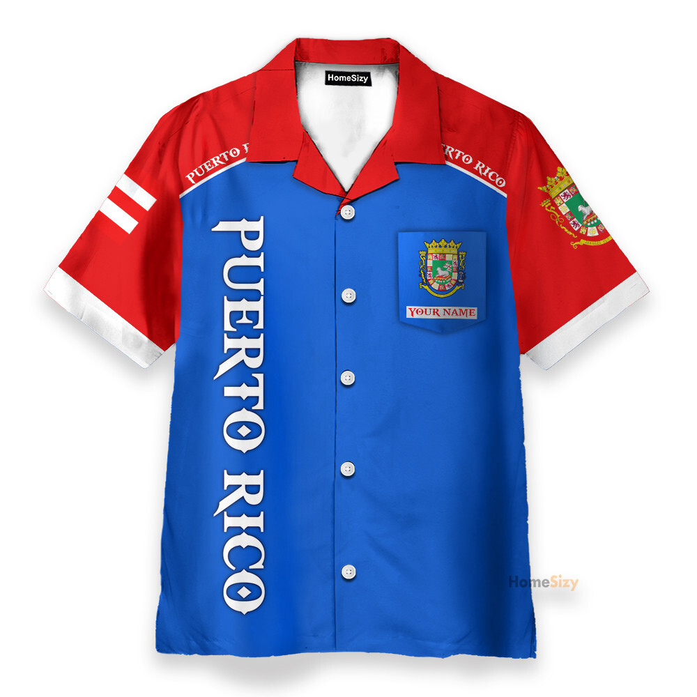 Custom Name Puerto Rico   Personalized Hawaiian Shirt