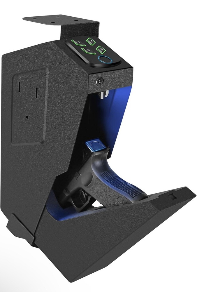 Biometric Handgun Safe with Quick Access Fingerprint Lock for Pistols-image