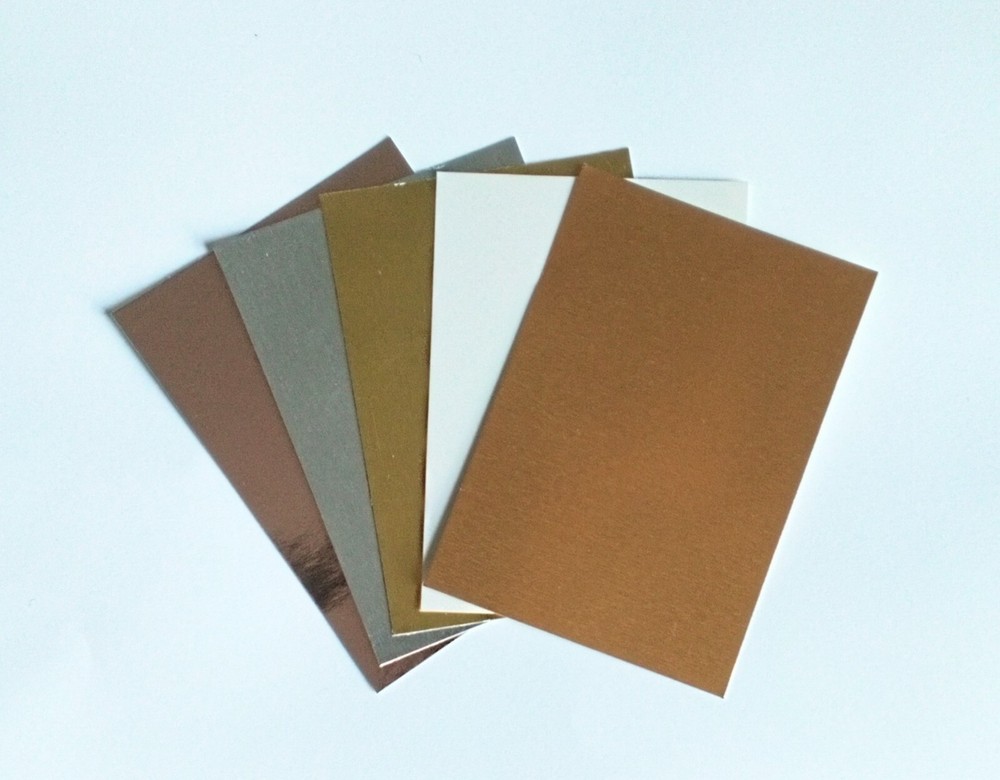Metallic Foil Flat Cards w/ Envelopes, Assorted Colors, 3x4.5