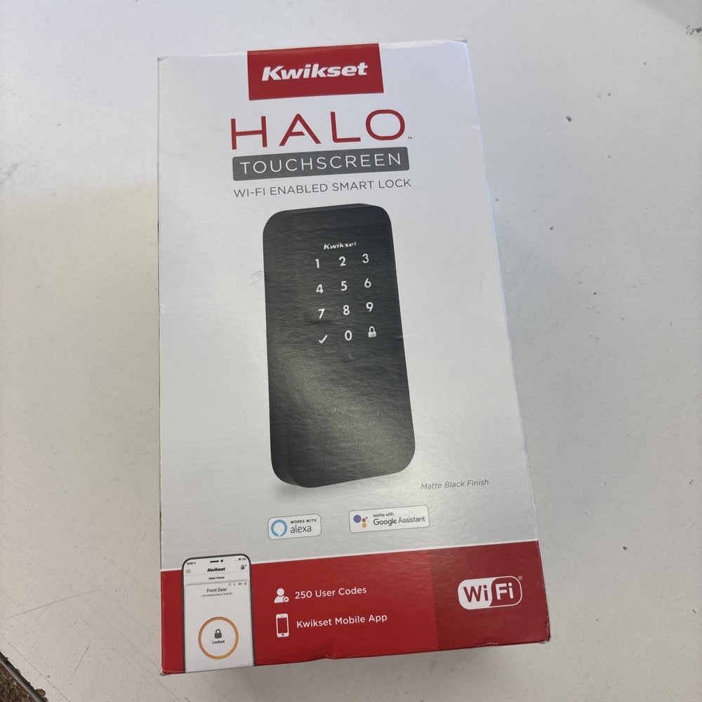 Kwikset Halo Wi-Fi Smart Lock Touchscreen Deadbolt Keyless Entry