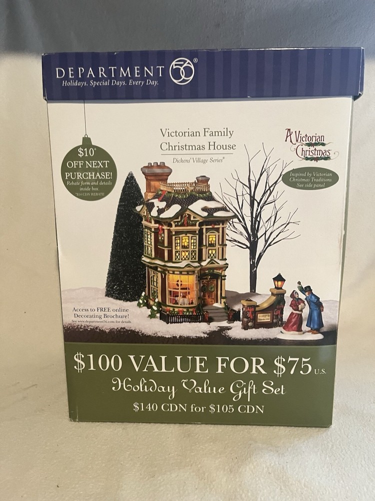 Department 56 Victorian Christmas Family Home - 10% Off Now-image