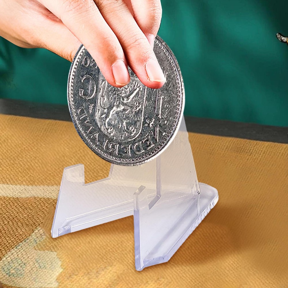 Acrylic Stand Clear Trading Card Stands For Coin Sports Cards Display Holder