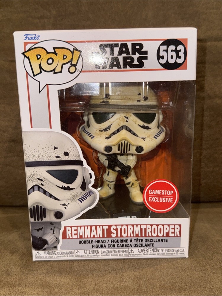 Funko POP Star Wars REMNANT STORMTROOPER GameStop Exclusive 563 W/ Protector
