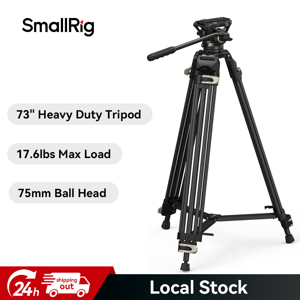 SmallRig AD-01 Heavy-Duty Tripod with Fluid Head for TWO QR Plate Mode- 3751