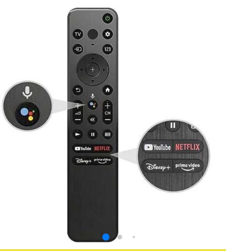 Sony TV Voice Replacement Remote Compatible with Bravia 4K UHD LED LCD Models-image