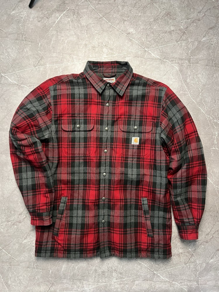 Carhartt Hubbard Heavyweight Sherpa-Lined Flannel Jacket for Men