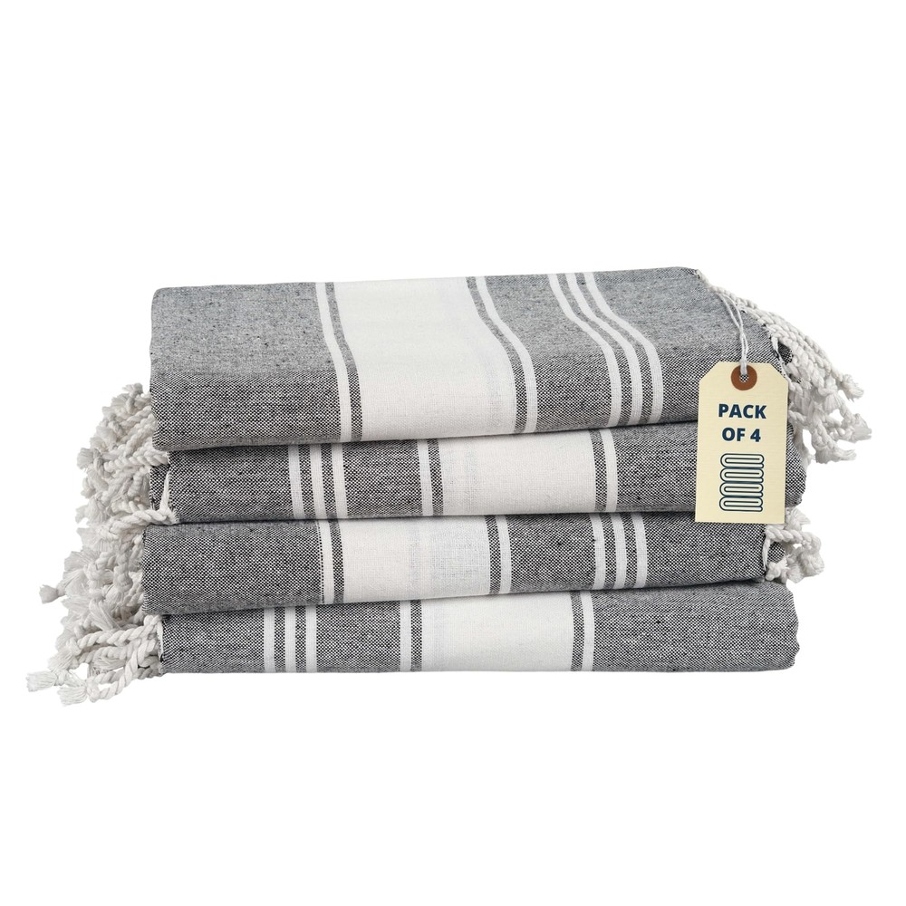 Oversized Beach Towels 4 Pack - Quick Dry Turkish Towel Set 39