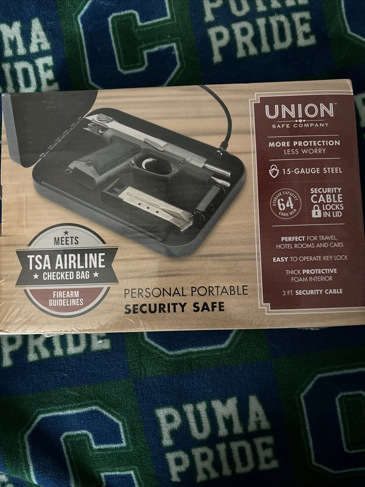 Heavy Portable Gun Security Safe 15 Gauge Steel TSA Airlines Approved with Lock