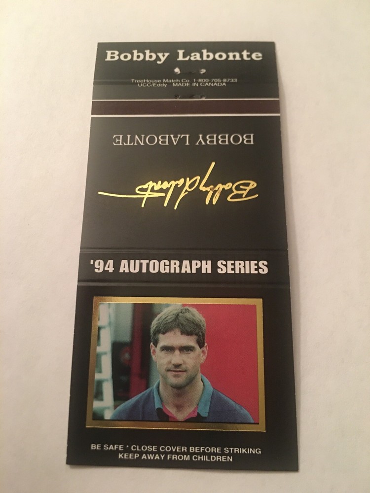 Matchbook Cover Matchcover Auto Car Racing Bobby Labonte 1994