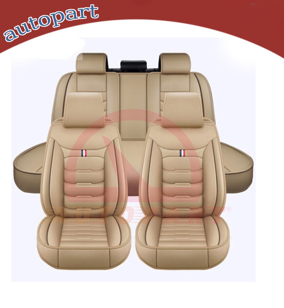 For Lexus Leather Car Seat Covers 5-Seats Front & Rear Full Set Protectors Pad