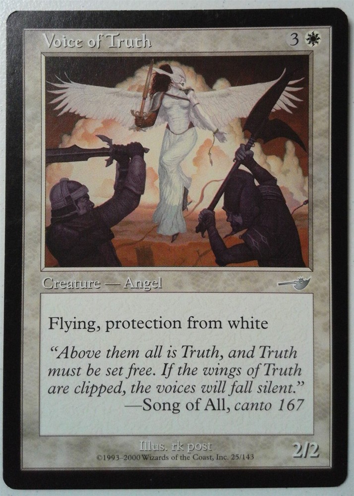 Voice of Truth Uncommon Magic the Gathering Nemesis MP Single Card-image