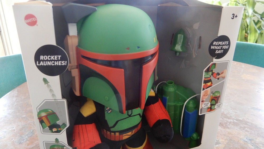 Boba Fett Star Wars Talking Plush with Rocket Launcher Toy-image