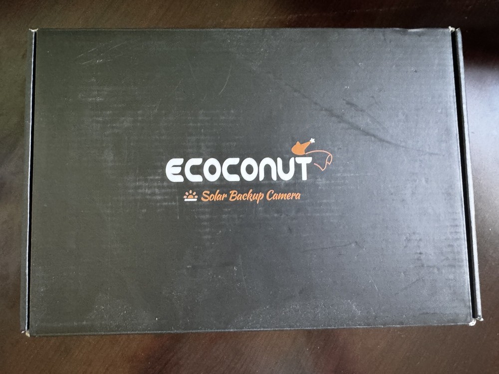 ECOCONUT Solar Backup Camera 5'' Monitor + Rear View OPEN BOX