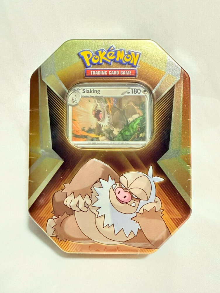 Pokemon TCG: Slaking Triple Whammy Collector's Tin - Factory Sealed