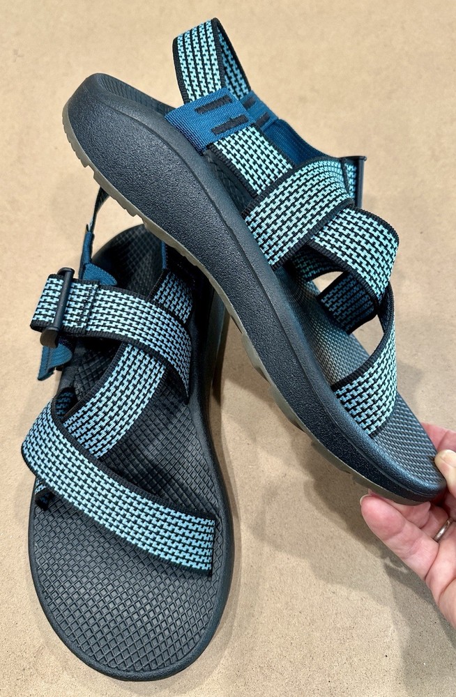 Chaco Mega Z Cloud Mens Sport Sandals Size 10 M EU 43 Aqua Blue